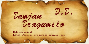 Damjan Dragumilo vizit kartica